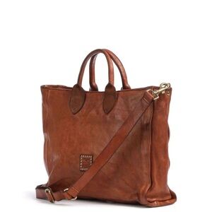 Campomaggi Large Brown Leather Tote Bag Purse